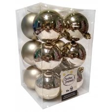 Χριστουγεννιάτικες Μπάλες Σαμπανιζέ - Σετ 12 τεμ. (6cm)